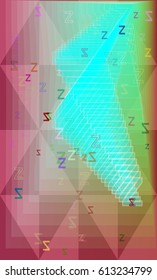 Alphabet Z texture design