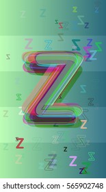 Alphabet Z texture icon