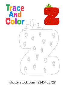 Alphabet Z tracing worksheet for kids