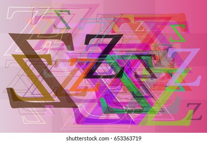 Alphabet Z vector idea