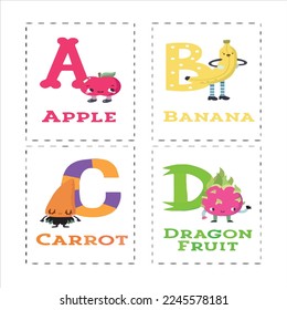 alphabet a to z with vector illustration
