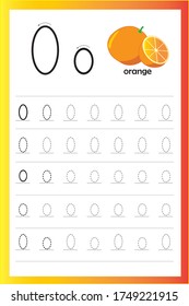 Alphabet A - Z. Writing practice. Tracing letter. Exercises for kids.
