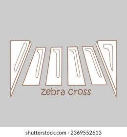 Alphabet Z For Zebra Cross Vocabulary School Lesson Cartoon Digital Stamp Outline
