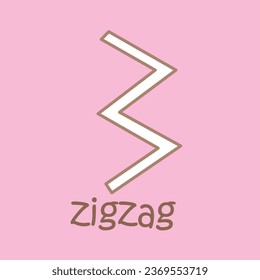 Alphabet Z For Zigzag Vocabulary School Lesson Cartoon Digital Stamp Outline