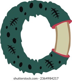 an alphabet with a zombie bone theme