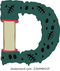 an alphabet with a zombie bone theme