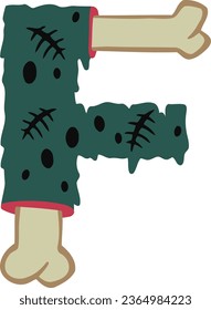 an alphabet with a zombie bone theme
