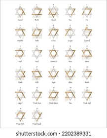 Alphabeth Hebrew Symbol Star of David