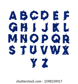 Alphabeth vector template. Design for banner, greeting cards or print. 