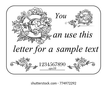 Alphabetic capital letter, vector image