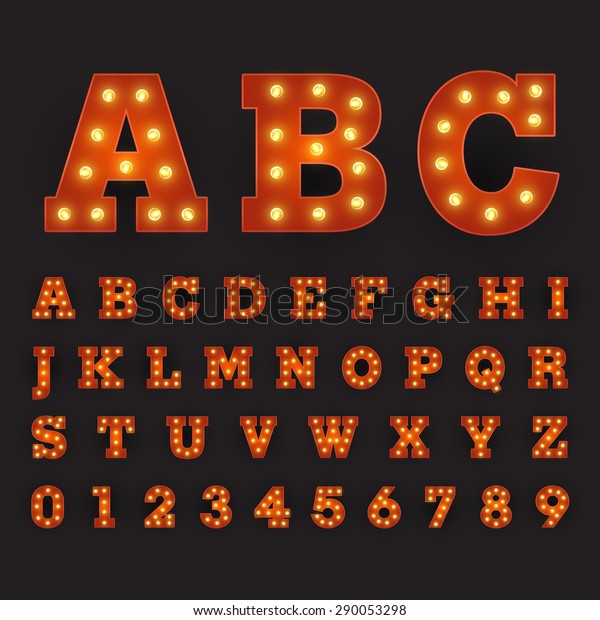 Alphabetic Font Carnival Style Large Round Stock Vector (Royalty Free ...