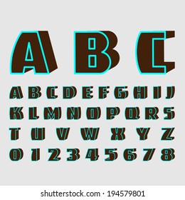 alphabetic fonts and numbers