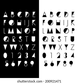 alphabetic fonts and numbers