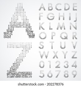 alphabetic fonts and numbers