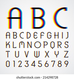 alphabetic fonts and numbers
