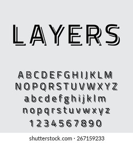 alphabetic fonts and numbers
