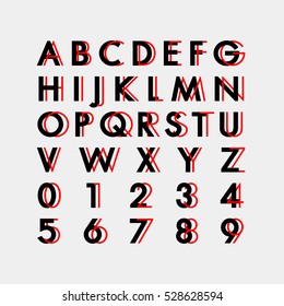Alphabetic fonts and numbers