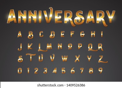 Alphabetic fonts and numbers, vector eps10 illustration