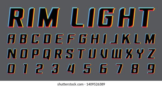 Alphabetic fonts and numbers, vector eps10 illustration