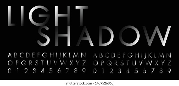 Alphabetic fonts and numbers, vector eps10 illustration