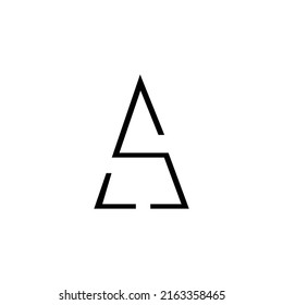 icono de forma geométrica alfabética ilustración mínima de logotipo plano negro diseño artístico simple creativo 