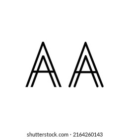 alphabetic geometrical shape icon minimal black flat logo illustration creative simple art design 