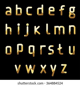 Alphabetic gold fonts. Vector alphabet. eps letters. Letters of the alphabet. Illustration of golden graphic font 