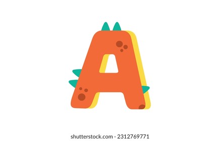  alphabetic lettering in dinosaur theme for your project