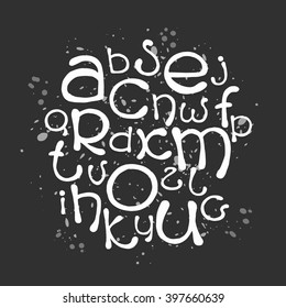 Alphabetic vector typography poster. Capital letter. Can be used for banner, posters, school projects, decoration. Education for learning children, kindergarten, preschool.