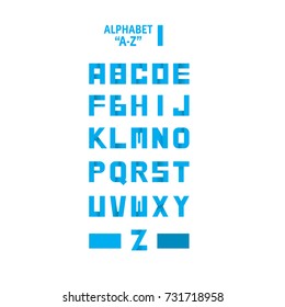 alphabetical alphabet vector made of boxes.