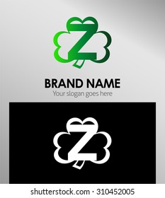 Alphabetical Clover Logo Design Concepts. Letter Z
