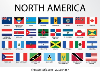 Alphabetical Country Flags for the Continent of 