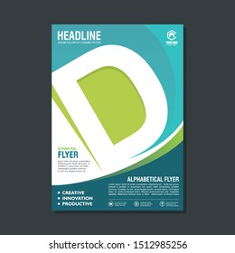 Alphabetical Flyer Template, with stylish, simple, trendy and modern design, suitable for flyer, brochure, banner and other