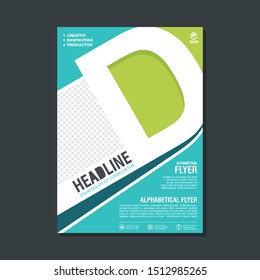 Alphabetical Flyer Template, with stylish, simple, trendy and modern design, suitable for flyer, brochure, banner and other