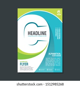 Alphabetical Flyer Template, with stylish, simple, trendy and modern design, suitable for flyer, brochure, banner and other