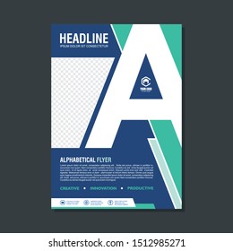 Alphabetical Flyer Template, with stylish, simple, trendy and modern design, suitable for flyer, brochure, banner and other