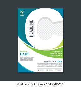 Alphabetical Flyer Template, with stylish, simple, trendy and modern design, suitable for flyer, brochure, banner and other