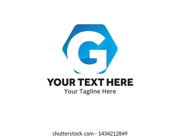alphabetical g letter logo creative design in flat style with color