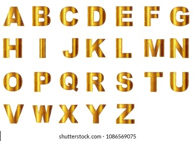 Alphabetical gold letter icon