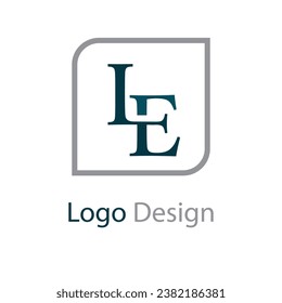 Alphabetical LE Vectorial Design Logo