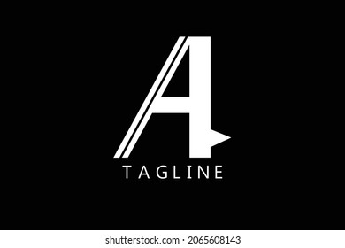 Alphabetical letter A logo icon 