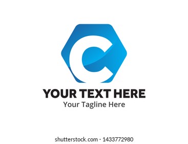 alphabetical logo creative design in flat style with color