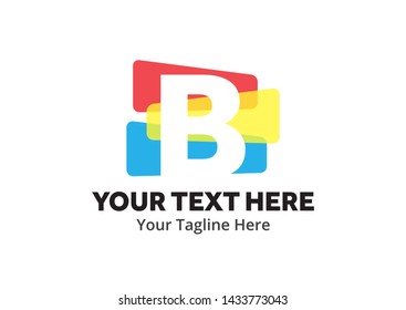 alphabetical logo creative design in flat style with color