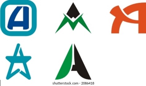 Alphabetical Logo Design Concepts. Letter A. Check my portfolio for more of this series.