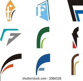 Alphabetical Logo Design Concepts. Letter F. Check my portfolio for more of this series.