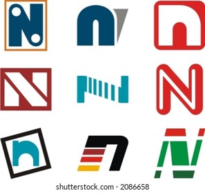 Alphabetical Logo Design Concepts. Letter N. Check my portfolio for more of this series.
