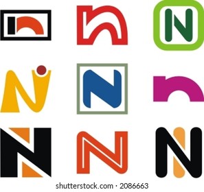 Alphabetical Logo Design Concepts. Letter N. Check my portfolio for more of this series.