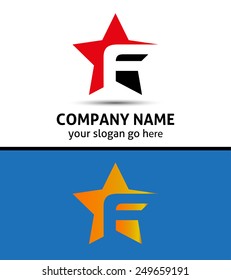 Alphabetical Logo Design Concepts. Letter F 