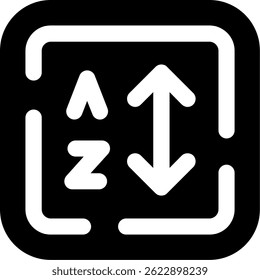 Alphabetical order Line vector Icon Design