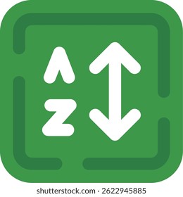 Alphabetical order Line vector Icon Design